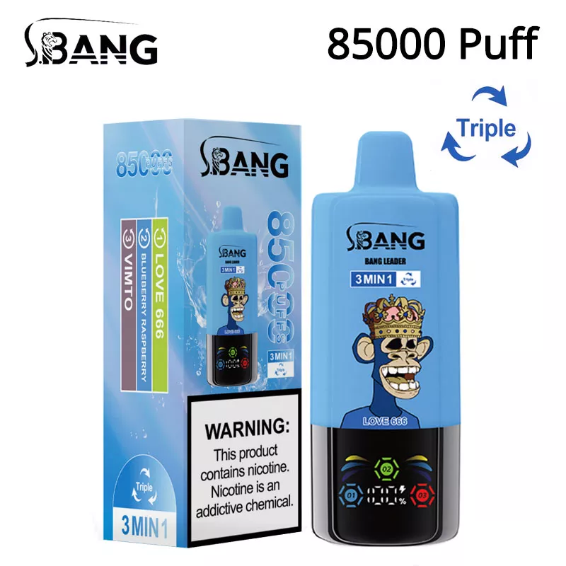 Bang Leader 85K 3-in-1 Bang Leader 85K 3-in-1 ストロベリーアイスクリーム フレーバー 使い捨てベイプ