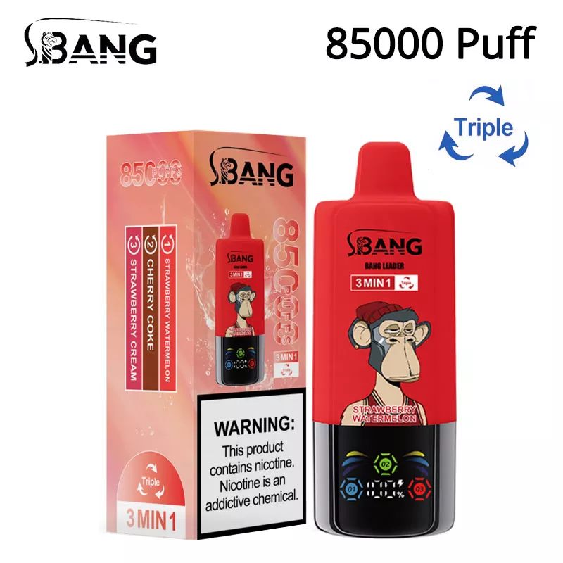 Bang Leader 85K 3-in-1 Bang Leader 85K 3-in-1 ブルーベリースイカ フレーバー 使い捨てベイプ