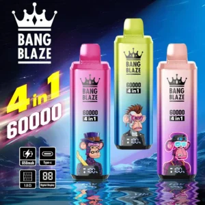 BANG BLAZE 60K 4-in-1 使い捨てベイプ 3色カラーバリエーション 本体デザイン