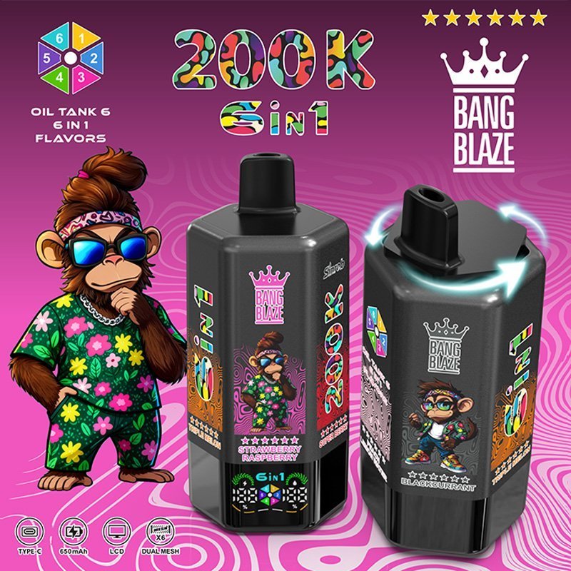 Bang Blaze 200K 6-in-1 BANG BLAZE 200K 6-in-1 マンゴーアイス フレーバー 使い捨てベイプ