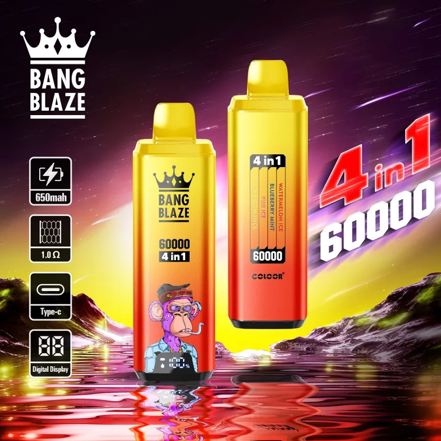 BANG BLAZE 60K 4-in-1 BANG BLAZE 60K 4-in-1 デジタルディスプレイ 残量表示 使い捨てベイプ