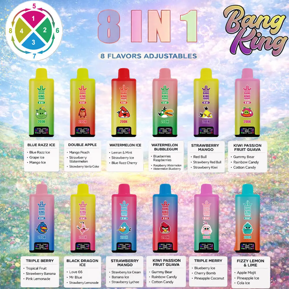 Bang King 200K 8-in-1 使い捨てベイプ 本体 - VapeJP Shop