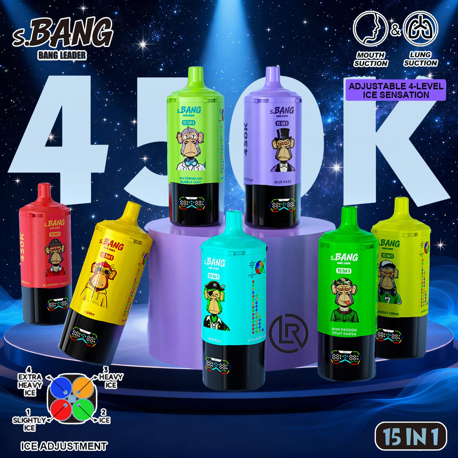 Bang Leader 450K 15-in-1 使い捨てベイプ 本体 - VapeJP Shop