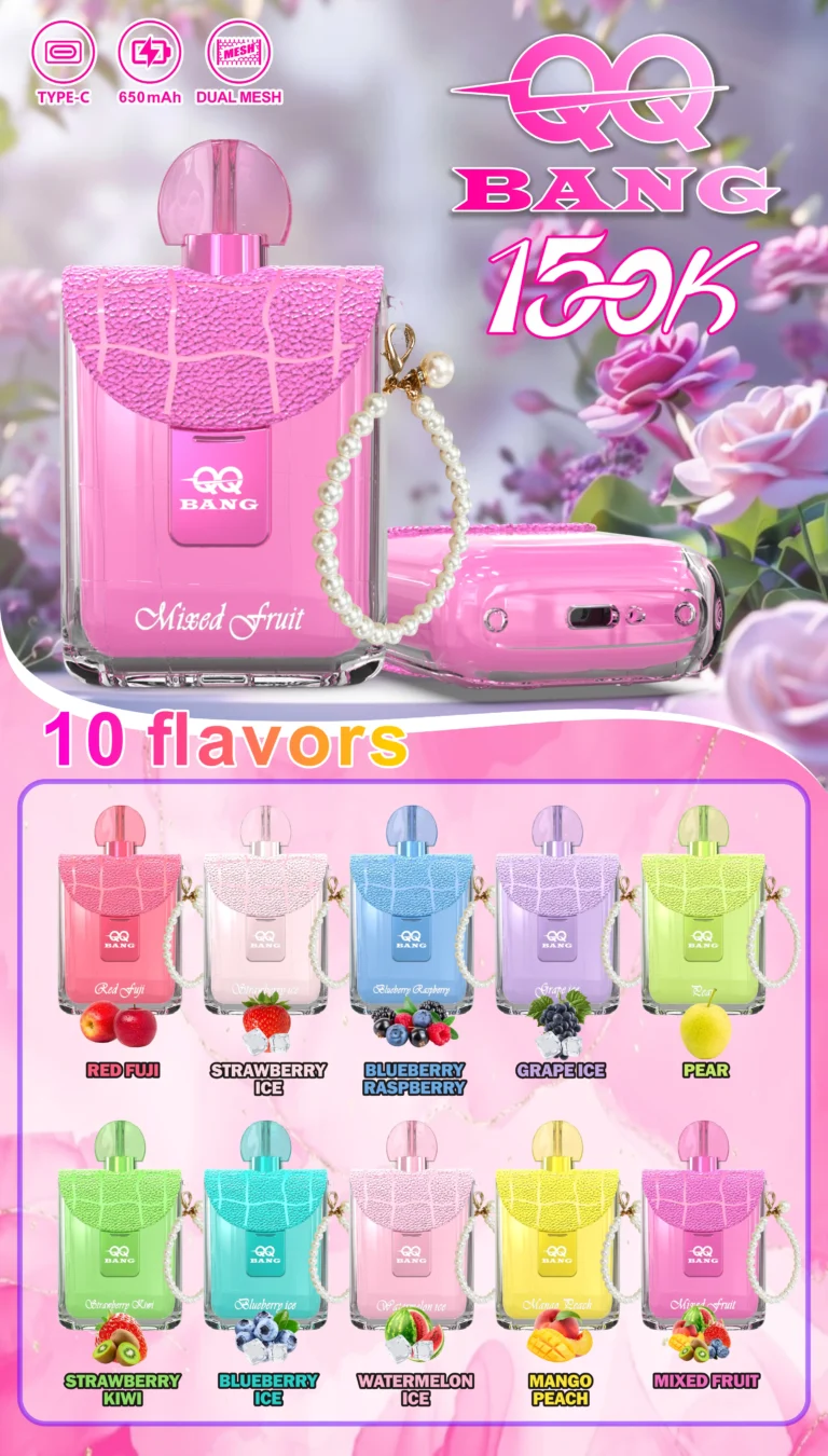 QQBANG 150K 香水瓶型 使い捨てベイプ 本体 - VapeJP Shop